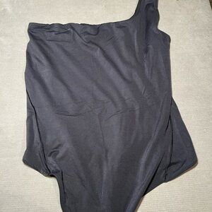 lululemon athletica Black Asymmetrical Bodysuit